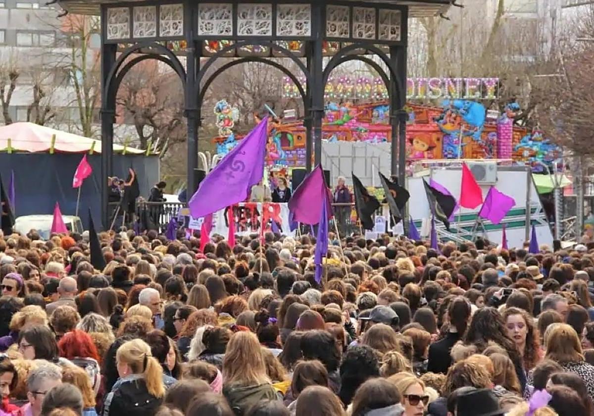 Manifestación del 8 de marzo durante otro año.