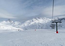 Imagen reciente de la estación de esquí de Formigal en el sector Portalet