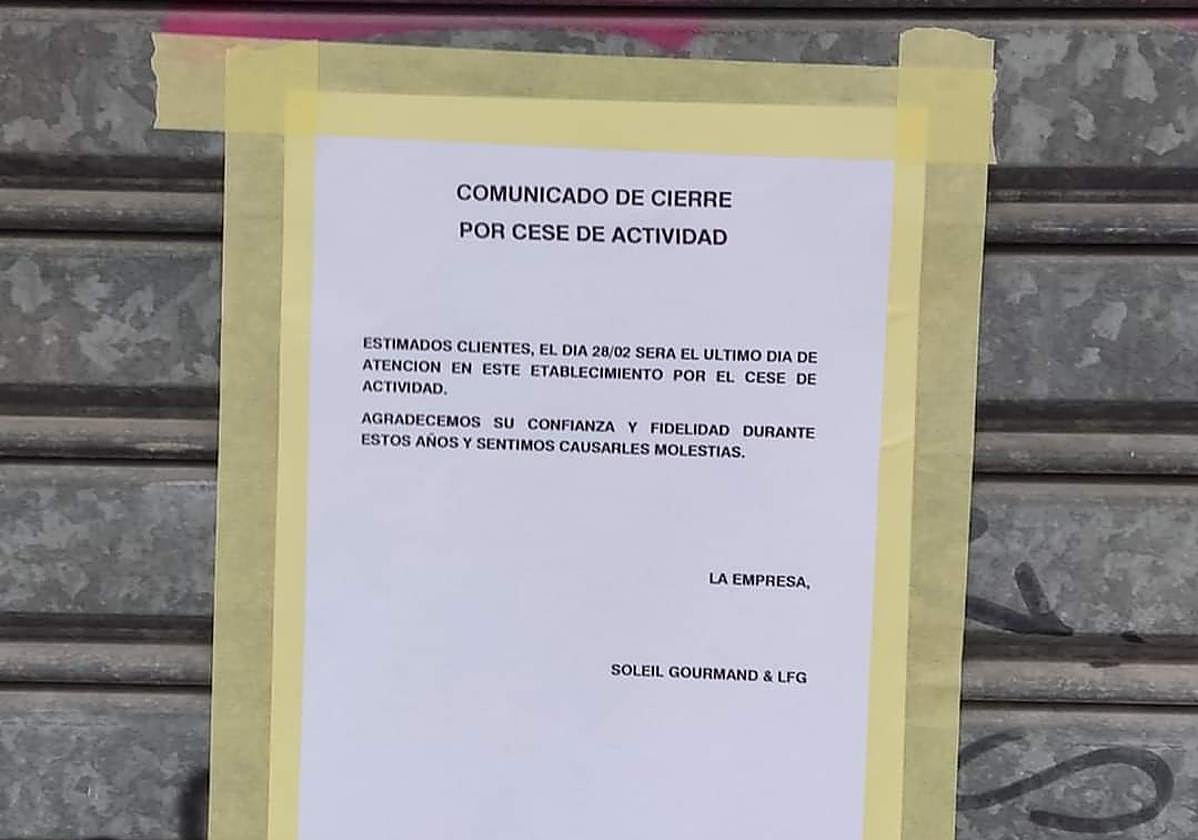 Las panaderías Soleil Gourmand de Irun echan el cierre