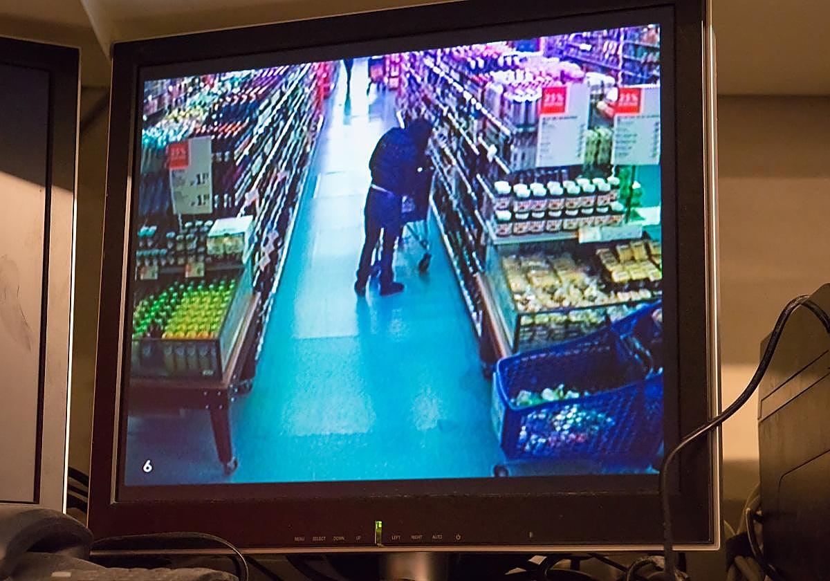 Cámara de seguridad de un supermercado.