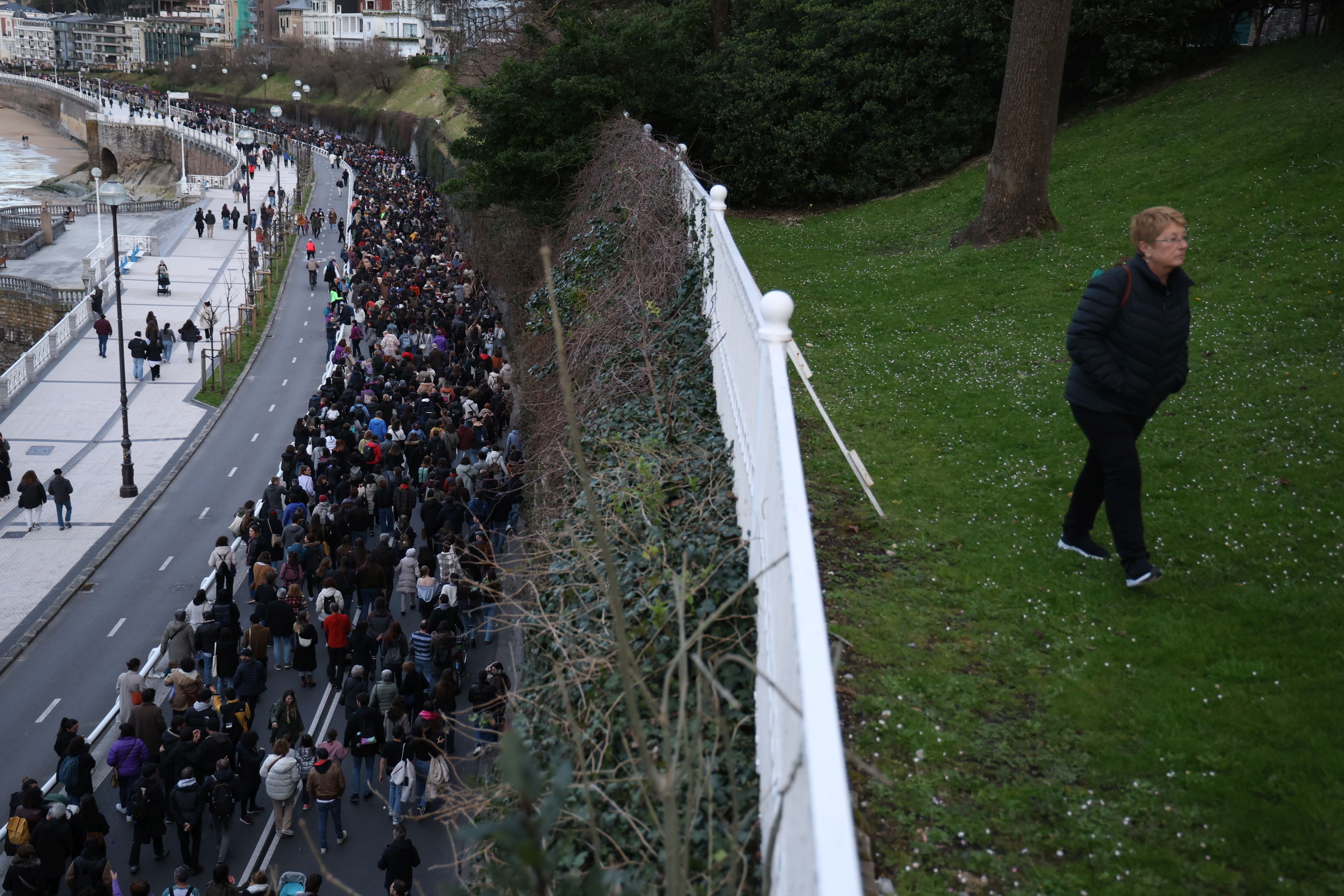 Las imágenes de la manifestación en Donostia por el Día internacional de la mujer
