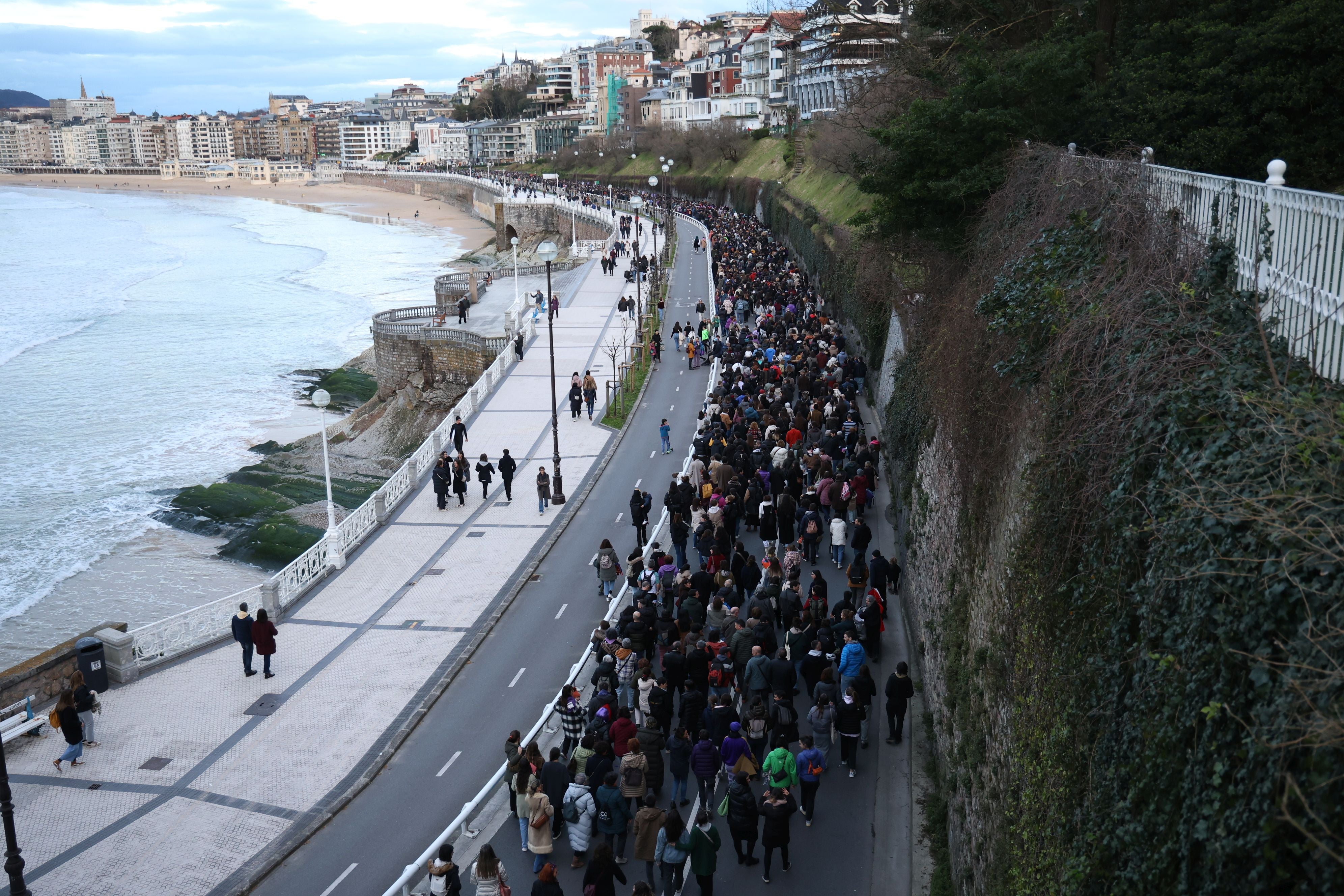 Las imágenes de la manifestación en Donostia por el Día internacional de la mujer