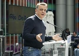 El candidato a lehendakari del PP, Javier de Andrés, en Vitoria