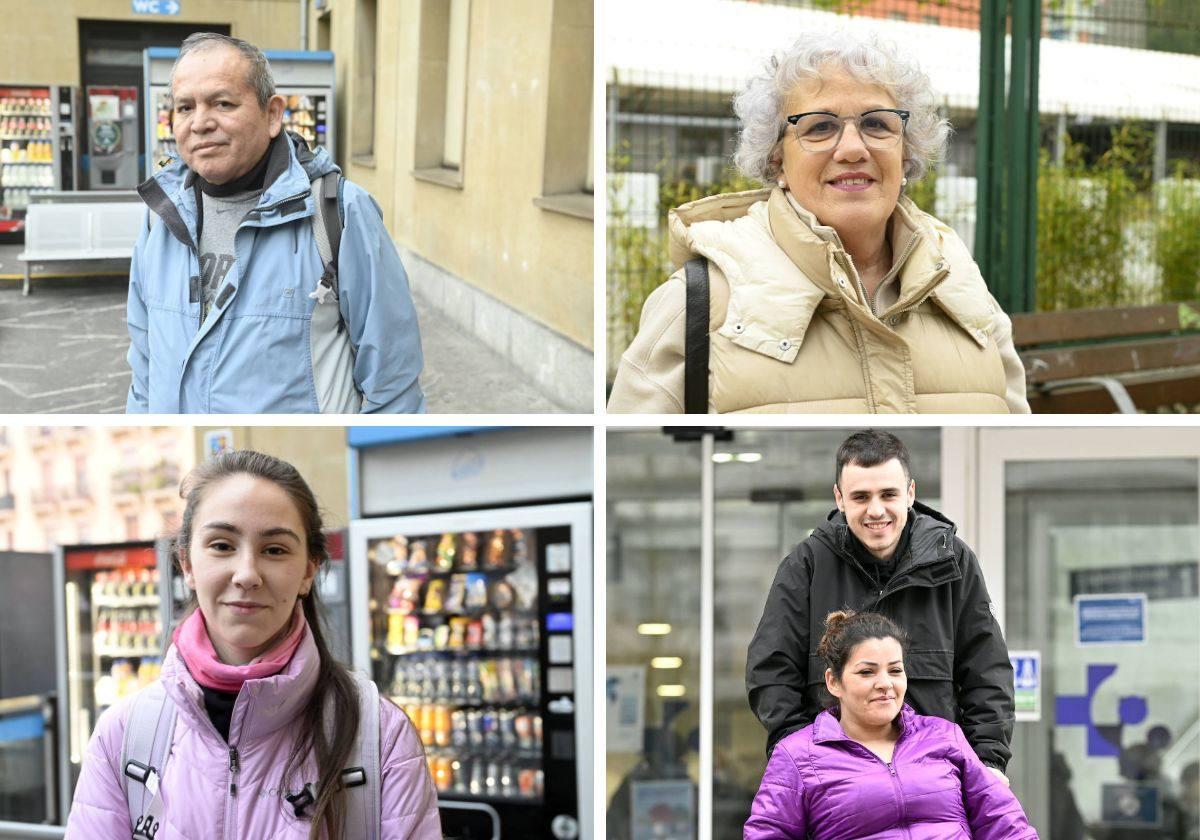 Luis Malco, Belén García, Arantxa Talavera, Beñat Martínez y Magali Damiano afectados por la huelga.