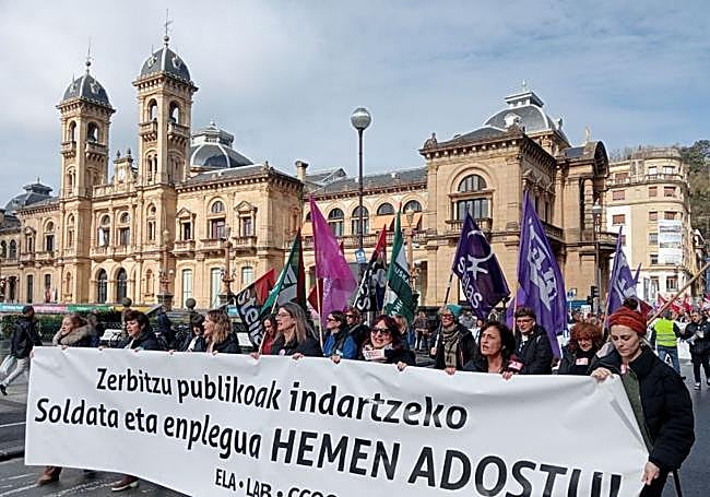 Una vista de la manifestación de San Sebastián.