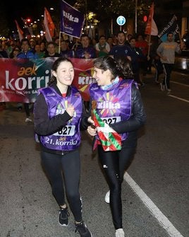 Edición anterior de la Korrika, por el paseo de Colón.