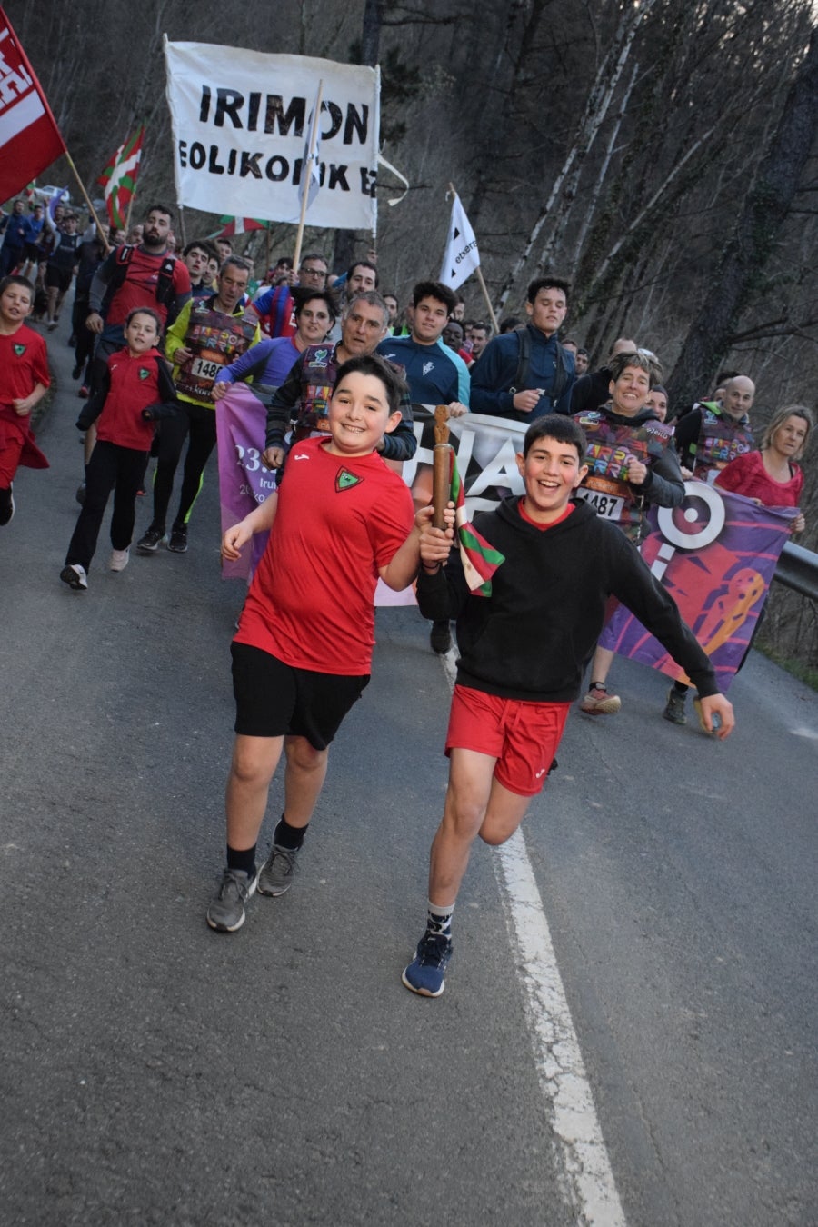 Paso diurno de Korrika por Alto Deba y Bajo Deba