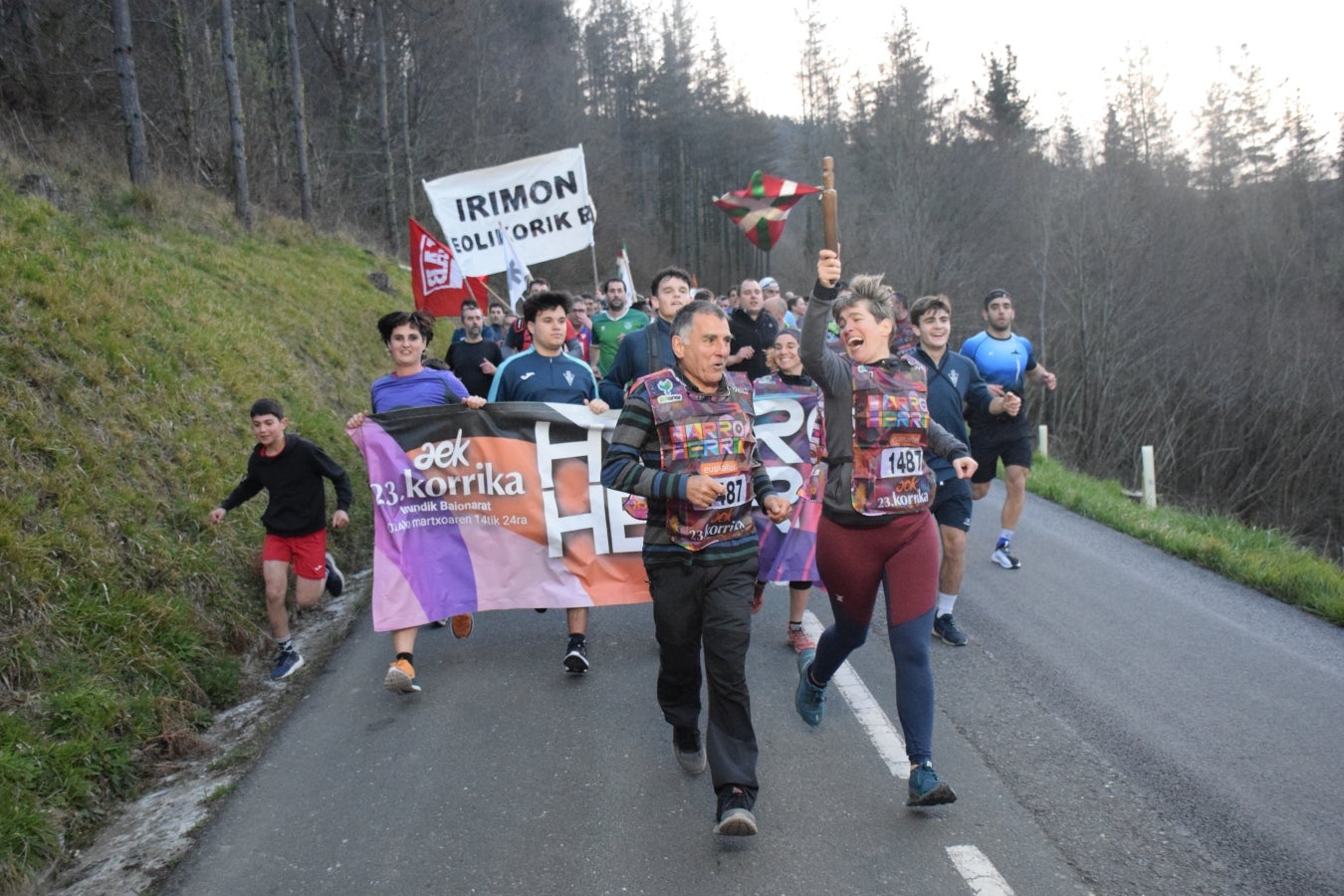 Paso diurno de Korrika por Alto Deba y Bajo Deba