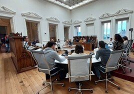 Imagen de la sesión plenaria desarrollada en el ayuntamiento de Hernani.