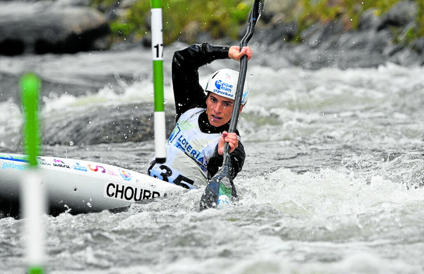 Maialen Chourraut, en el canal de La Seu d'Urgell.