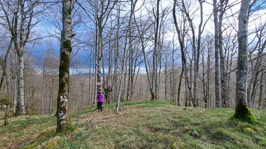 El monumento megalítico sobre la cima de Larrazpil