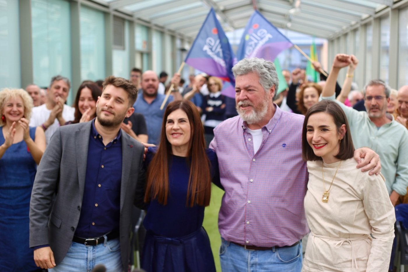 Soto, Gorrotxategi, López de Uralde y Ruiz, este sábado en Vitoria.