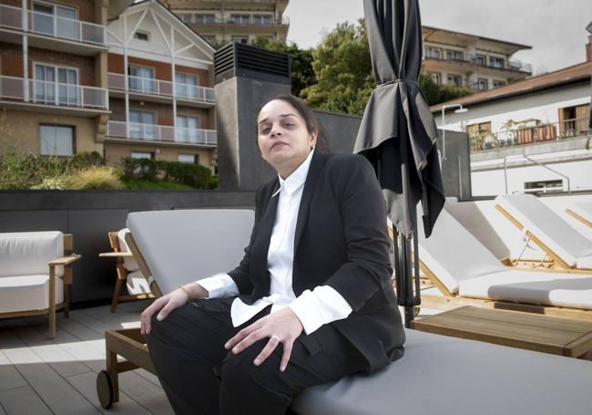 Saray Jiménez, en la terraza del Hotel Nobu.