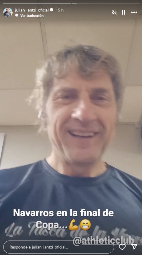 Julian Iantzi, en su mensaje de felicitación al Athletic en redes sociales.