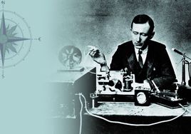 Guillermo Marconi, uno de los más destacados impulsores de la radiotransmisión a larga distancia.