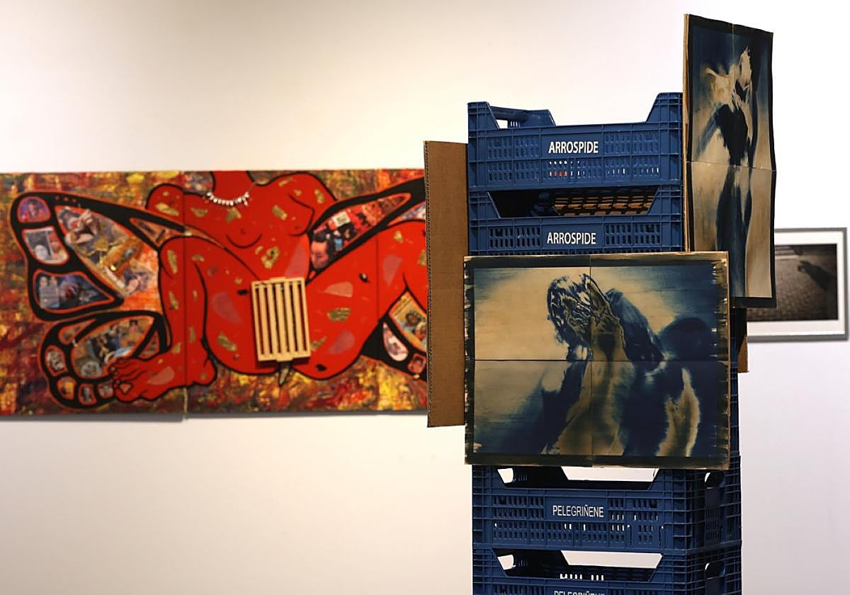 Las obras de las artistas titulares se mezclan con las invitadas locales.