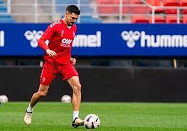 Sergio, durante un entrenamiento esta semana.