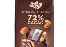 Tableta de chocolate con almendras de la marca Hacendado