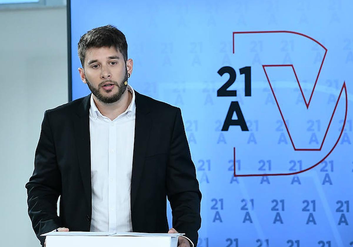David Soto, de Elkarrekin Podemos, en un momento del debate.