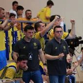 Jacobo Cuétara en el último partido del Bidasoa en Artaleku