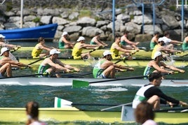 El ocho de Hondarribia dominó las cuatro mangas de la regata, ayer en Orio.