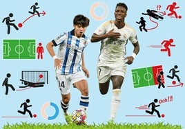 Kubo y Vinicius, dos de las estrellas del partido de este viernes.