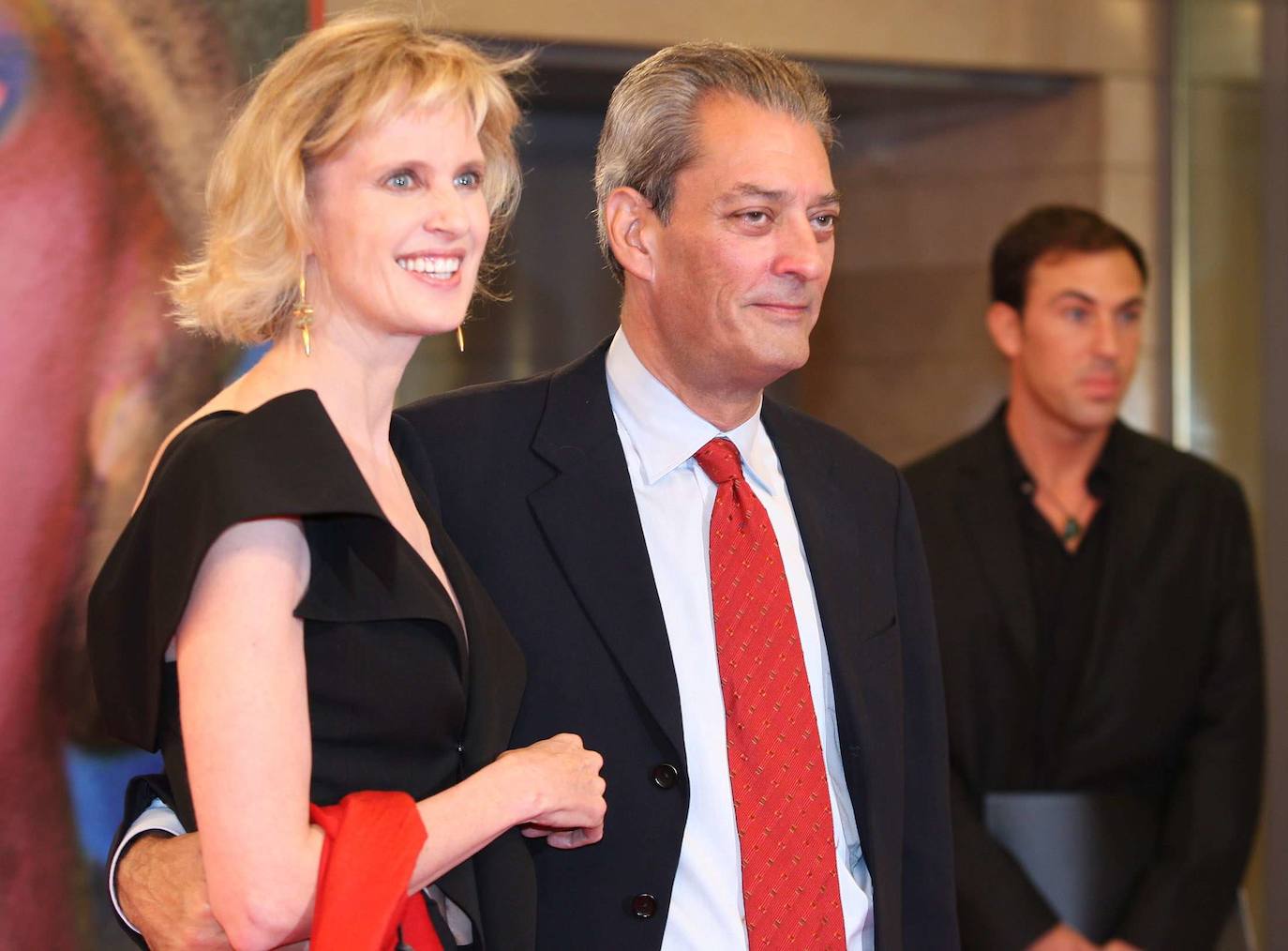 Gala inaugural de la 55 edición del Zinemaldia. El escritor y presidente del jurado, Paul Auster con su mujer, la también escritora Siri Hustved.
