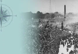 Cientos de miles de personas celebraron el 8 de mayo de 1945 en la plaza de la Concordia de París el Día de la Victoria.