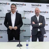 Jesús Valero, director general del centro, y Alex Belaustegui, presidente de Tecnalia.