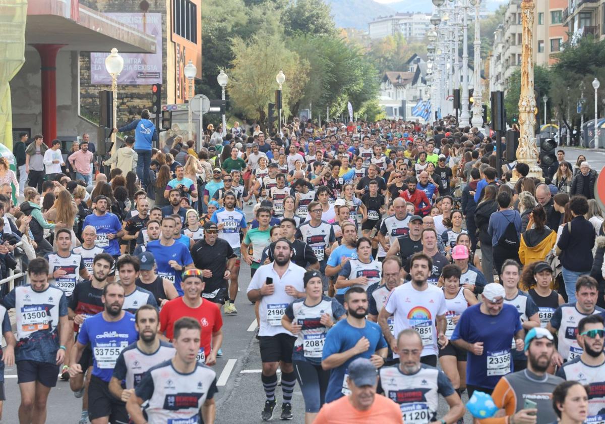 Participantes en la última edición de la Behobia.