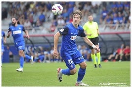 Félix Garreta, en eun partido de el Amorebieta.