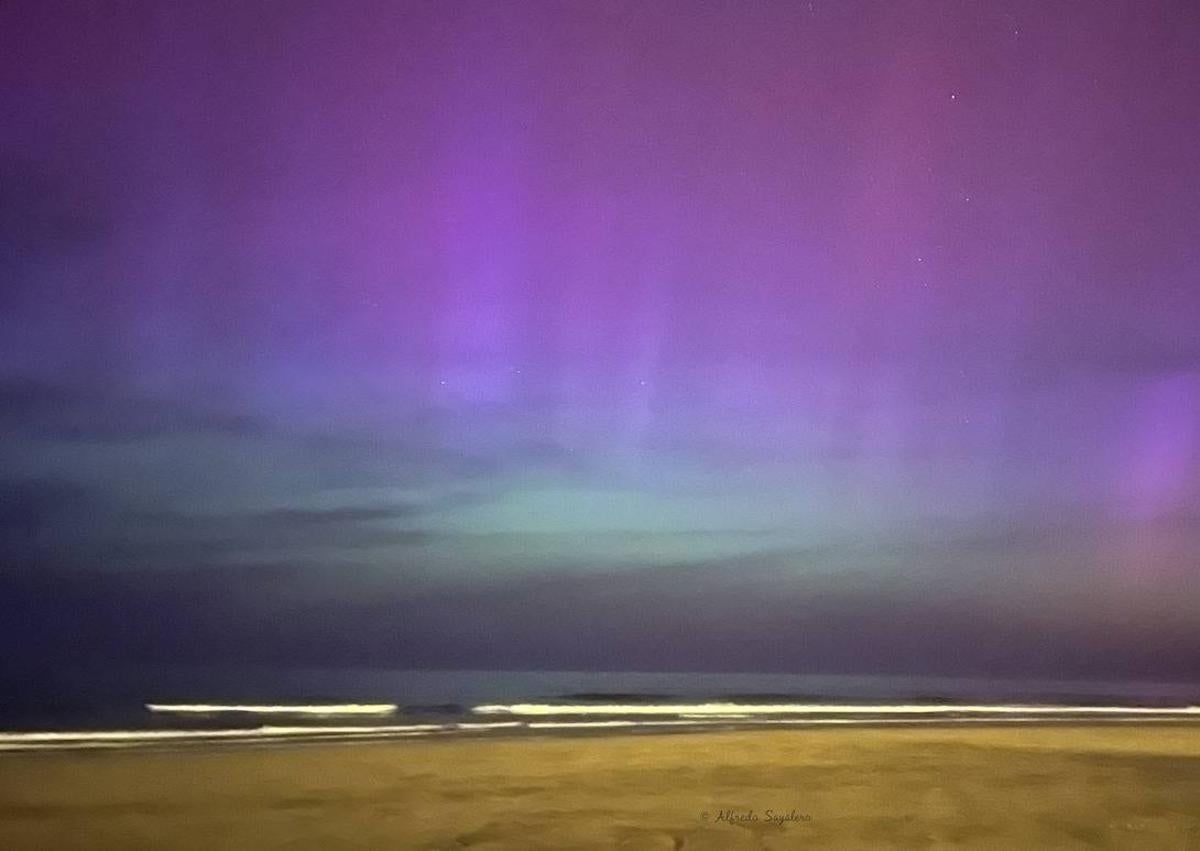 Imagen secundaria 1 - Las auroras boreales visitan el cielo de Gipuzkoa