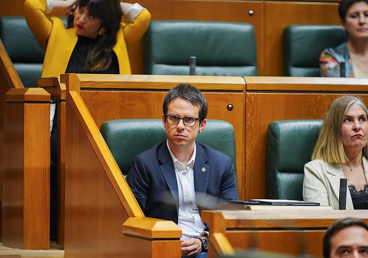 Pello Otxandiano ayer en el Parlamento Vasco.