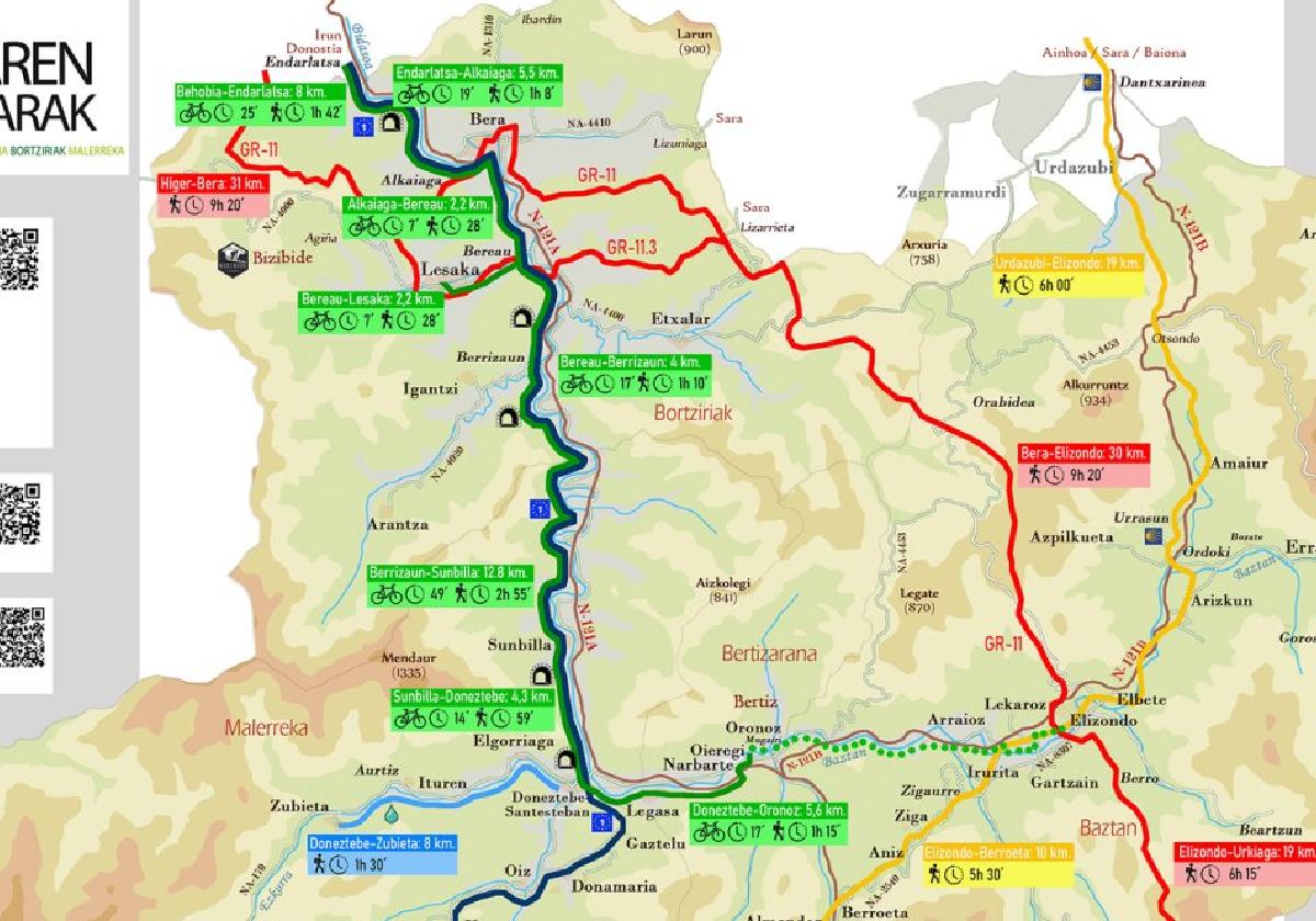 Baztan Bortziriak: Uraren Bailarak publica un mapa turístico ...