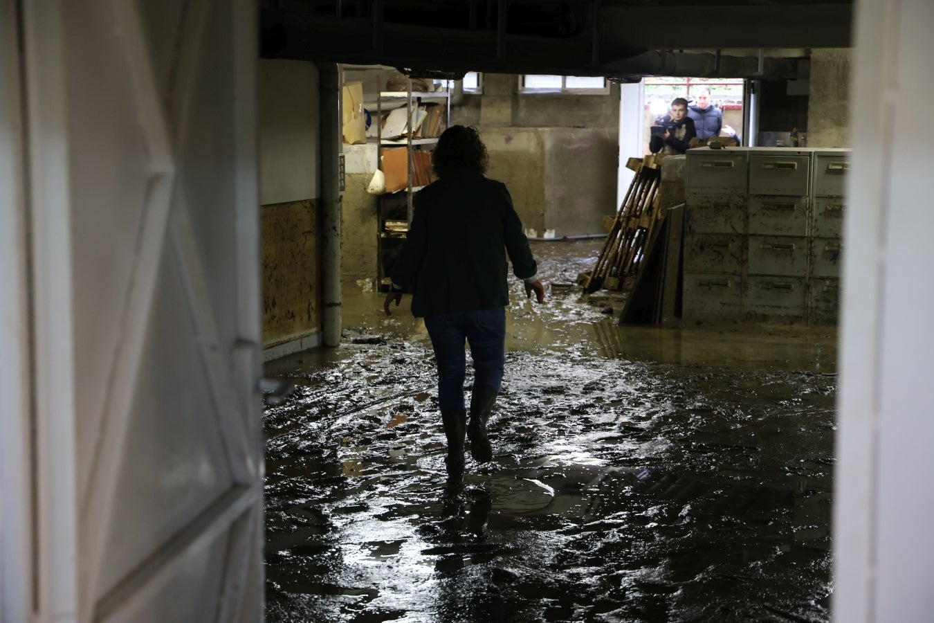 Barro y más barro en Lazkao