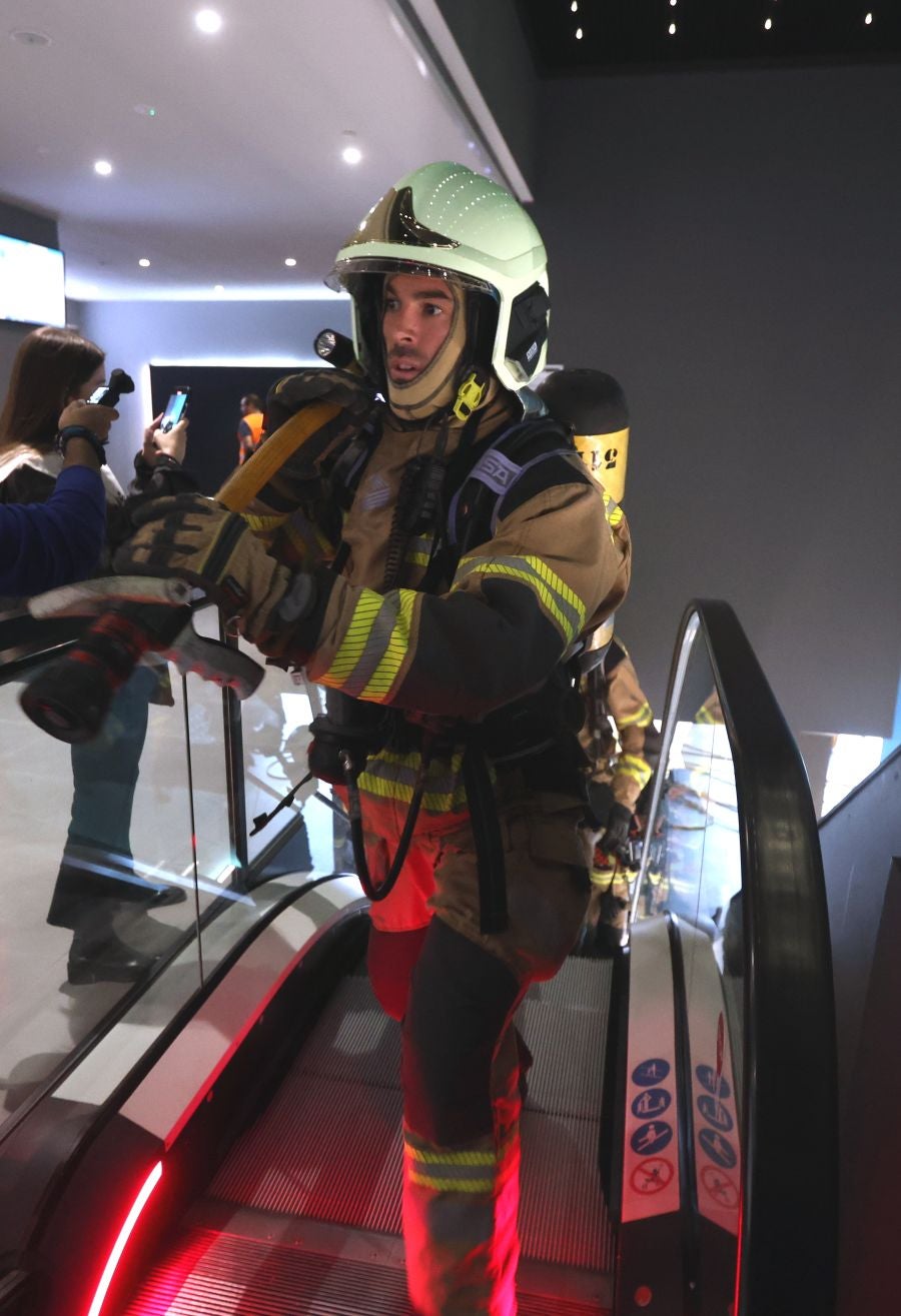 Los cines de Garbera, escenario de un simulacro