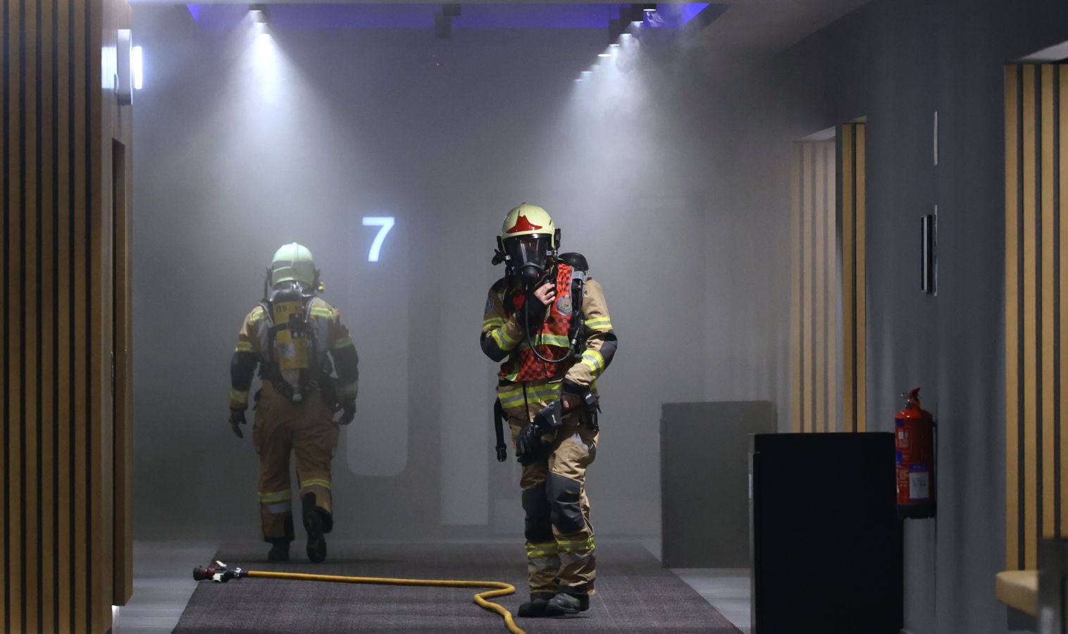 Los cines de Garbera, escenario de un simulacro