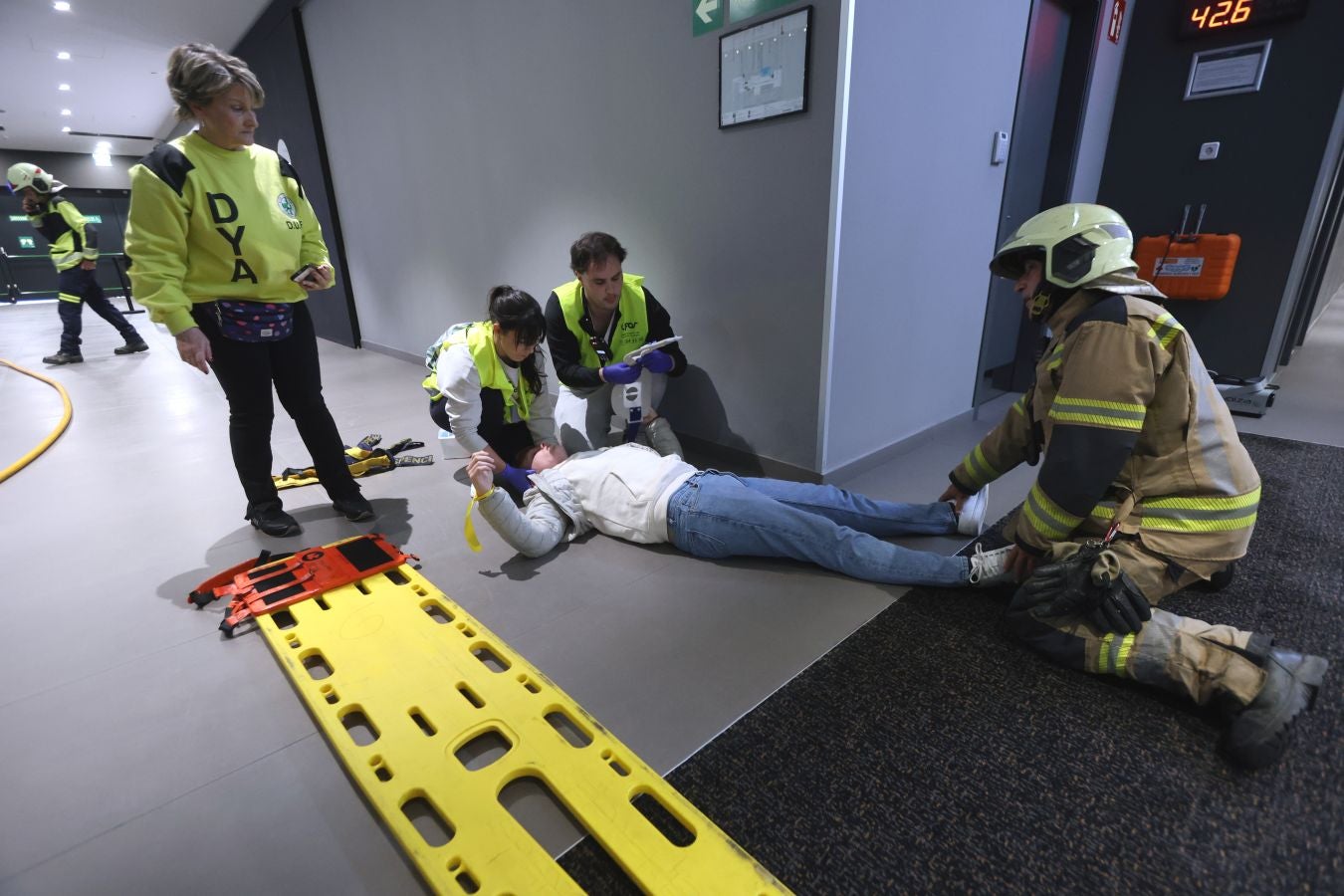 Los cines de Garbera, escenario de un simulacro