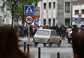 Rodaje en Eibar de la película de Díaz Yanes