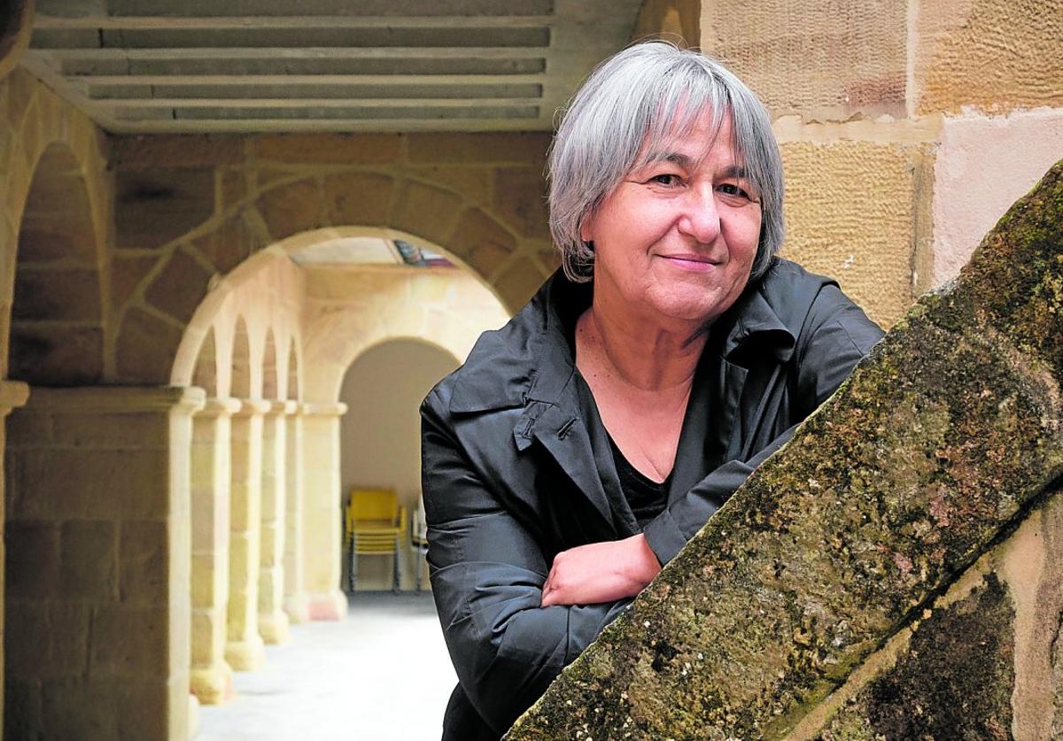 Anne Lacaton, este viernes, en el Instiuto de Arquitectura de Euskadi, en el antiguo convento de Santa Teresa de Donostia.