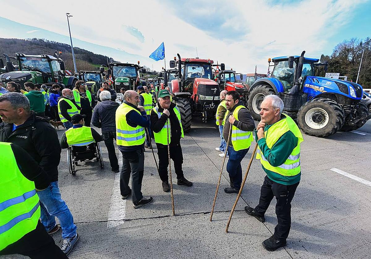 Protesta en la frontera del pasado 7 de marzo.