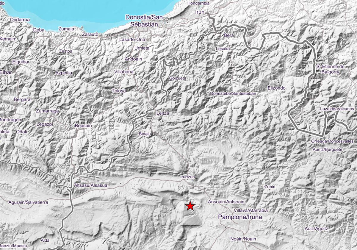 Epicentro del terremoto de 2.6 grados de anoche en el Valle de Ollo.