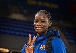 Pendande, antes de un partido en el Palau.