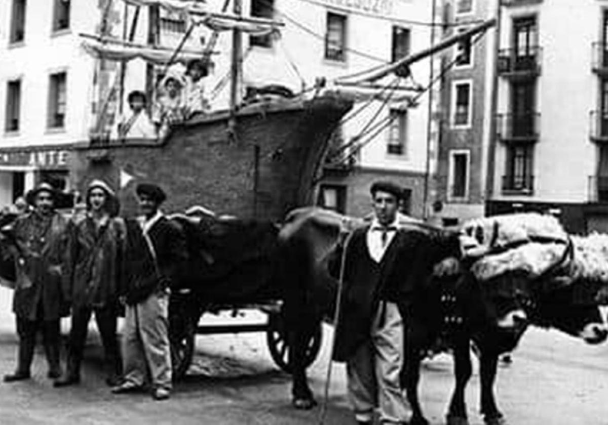 Las carrozas han sido durante muchos años elementos característicos de la Euskal Jaia de Zarautz.