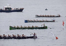 El inicio de una bandera de remo, en una foto de archivo.