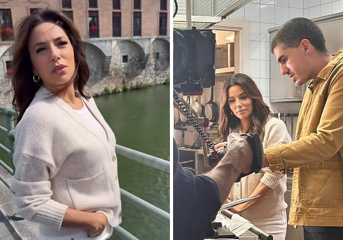 Eva Longoria durante su paso por Tolosa este fin de semana.