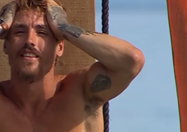 Gorka Ibarguren, exultante tras salvarse en Supervivientes.