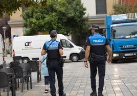 Agentes de la Policía Local de Tudela.