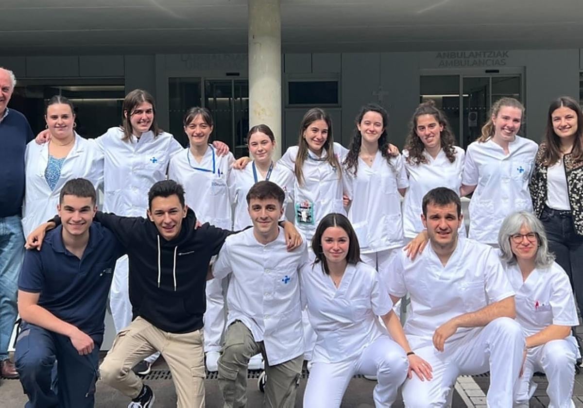 Algunos de los estudiantes de prácticas este curso.