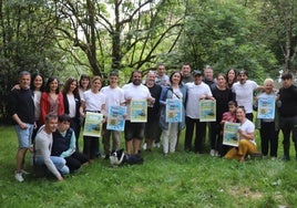 Los organizadores y cómplices del reto solidario que se celebrará a lo largo del próximo fin de semana en la comarca.